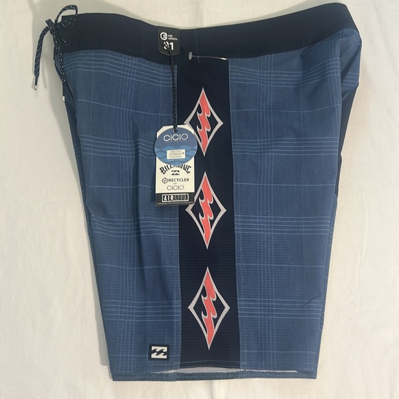 Billabong 31 Boardshorts D Bah Airlite mid length Board Shorts in smoke blue NWT